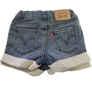 Levis Girlfriend Short Medium Wash Blue Denim Size 3T Adjustable Waist
